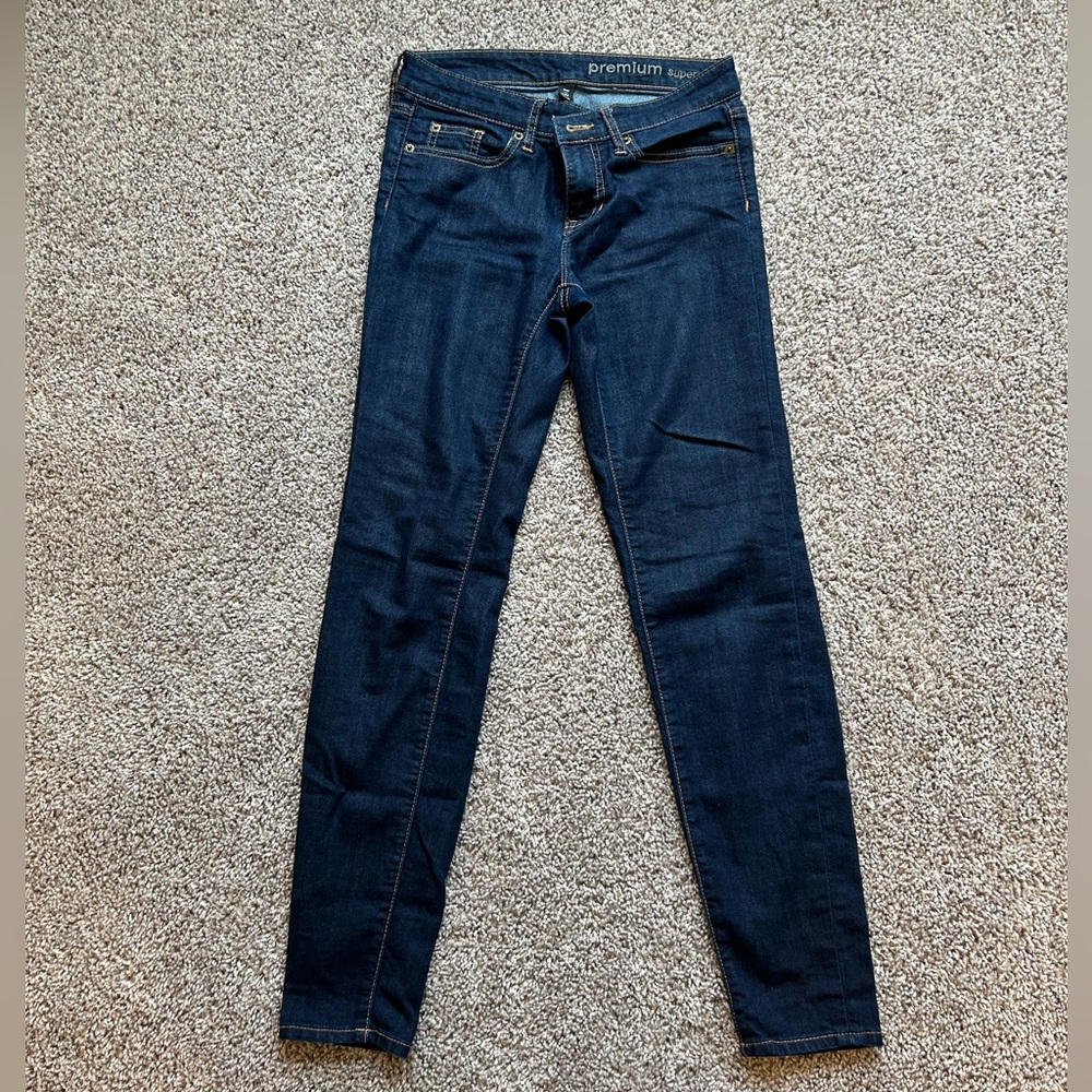 GAP super skinny blue jeans